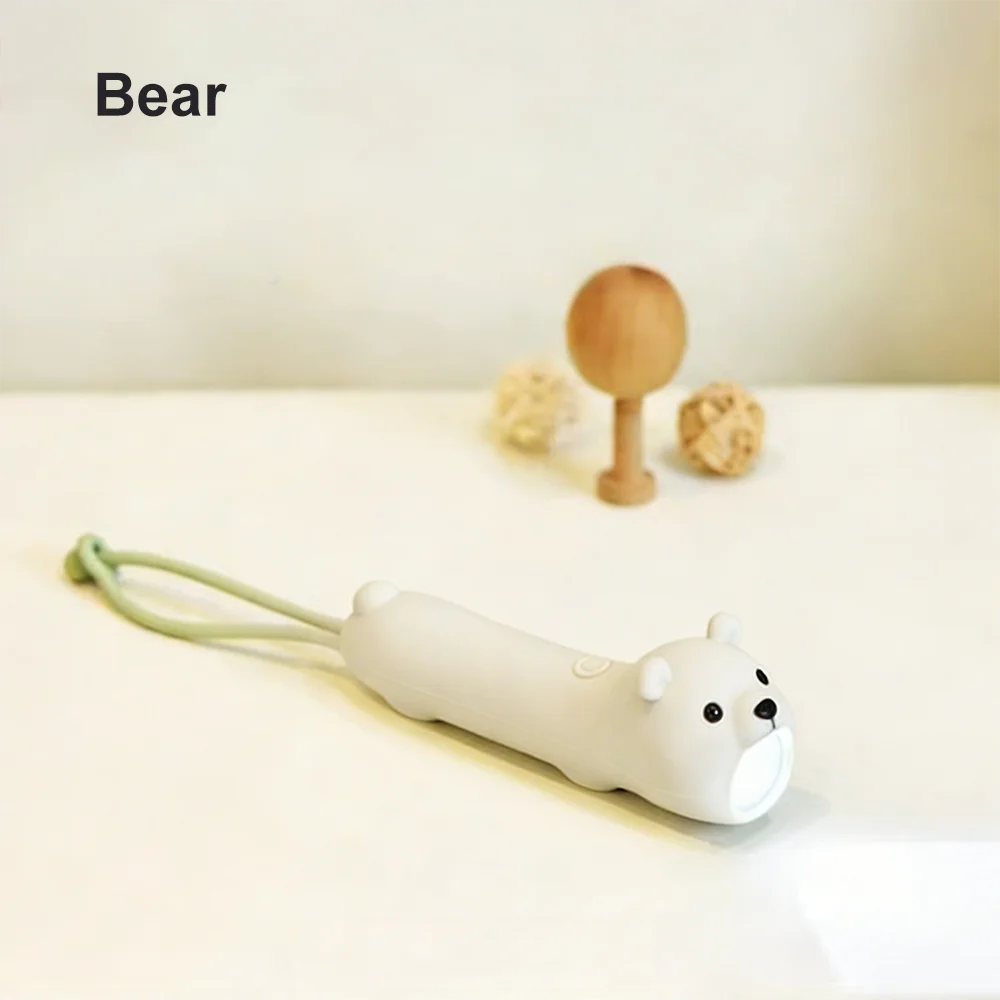 Cute Bear Night Light | USB Rechargeable Kids Flashlight Lamp