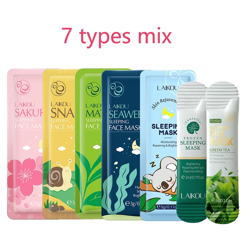 7pcs Moisturizing Facial Mask Set | Hydrating Night Masks