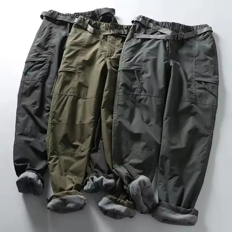 Thick Waterproof Fleece Cargo Pants | Ideal Winter Outdoor Wear