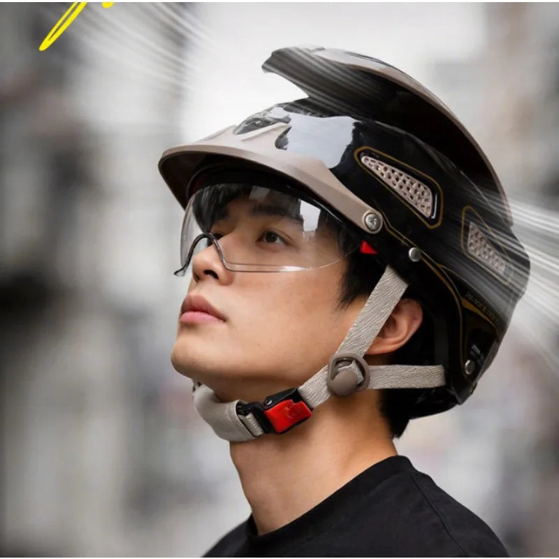 Summer Breathable Electric Motorcycle Helmet | Open Face Design