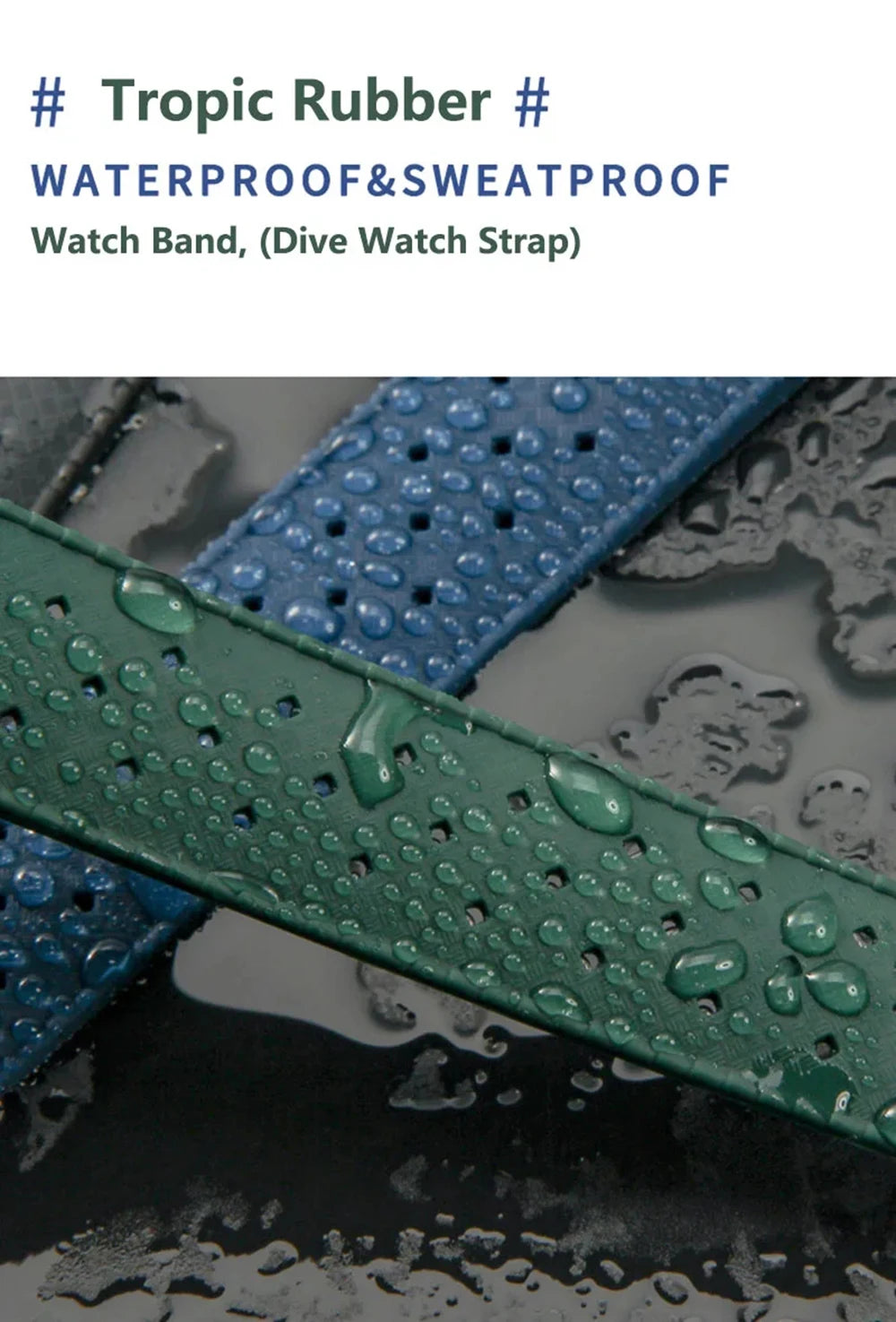 Tropical Silicone Watch Band | Quick Release Rubber Strap
