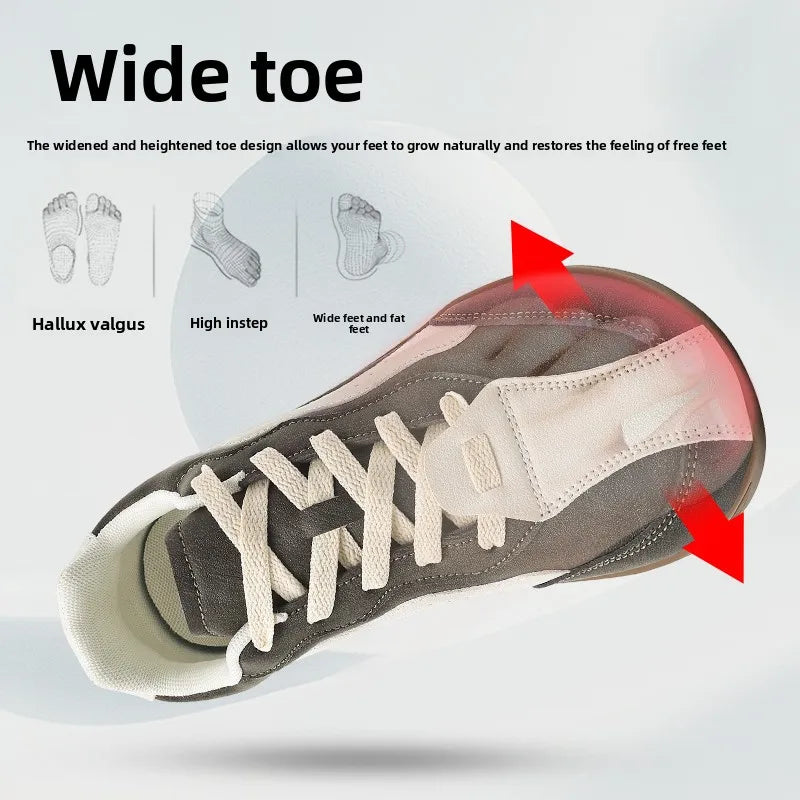 Men's Casual Wide Toe Box Sneakers | Comfortable Non-Slip Trainers