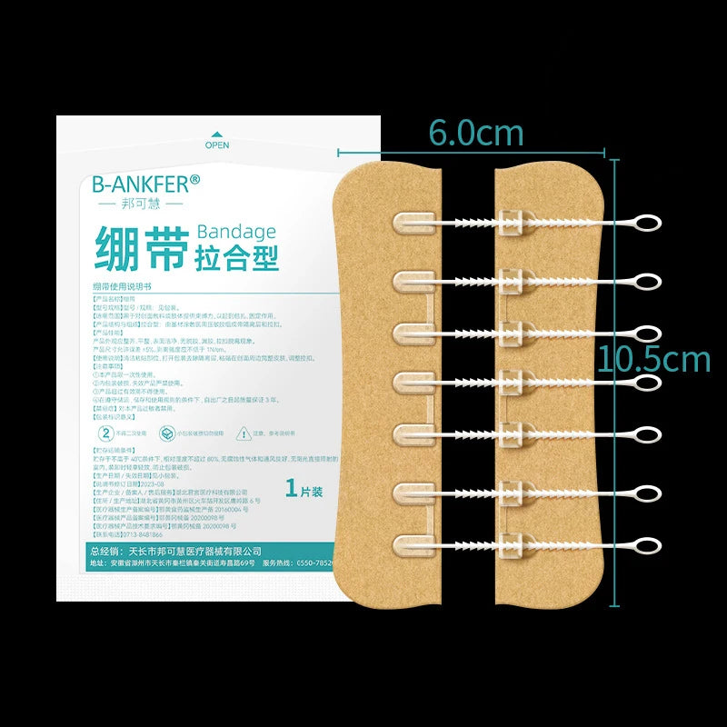 Portable Zipper Tie Wound Closure Patch | Quick Hemostatic Band-Aid