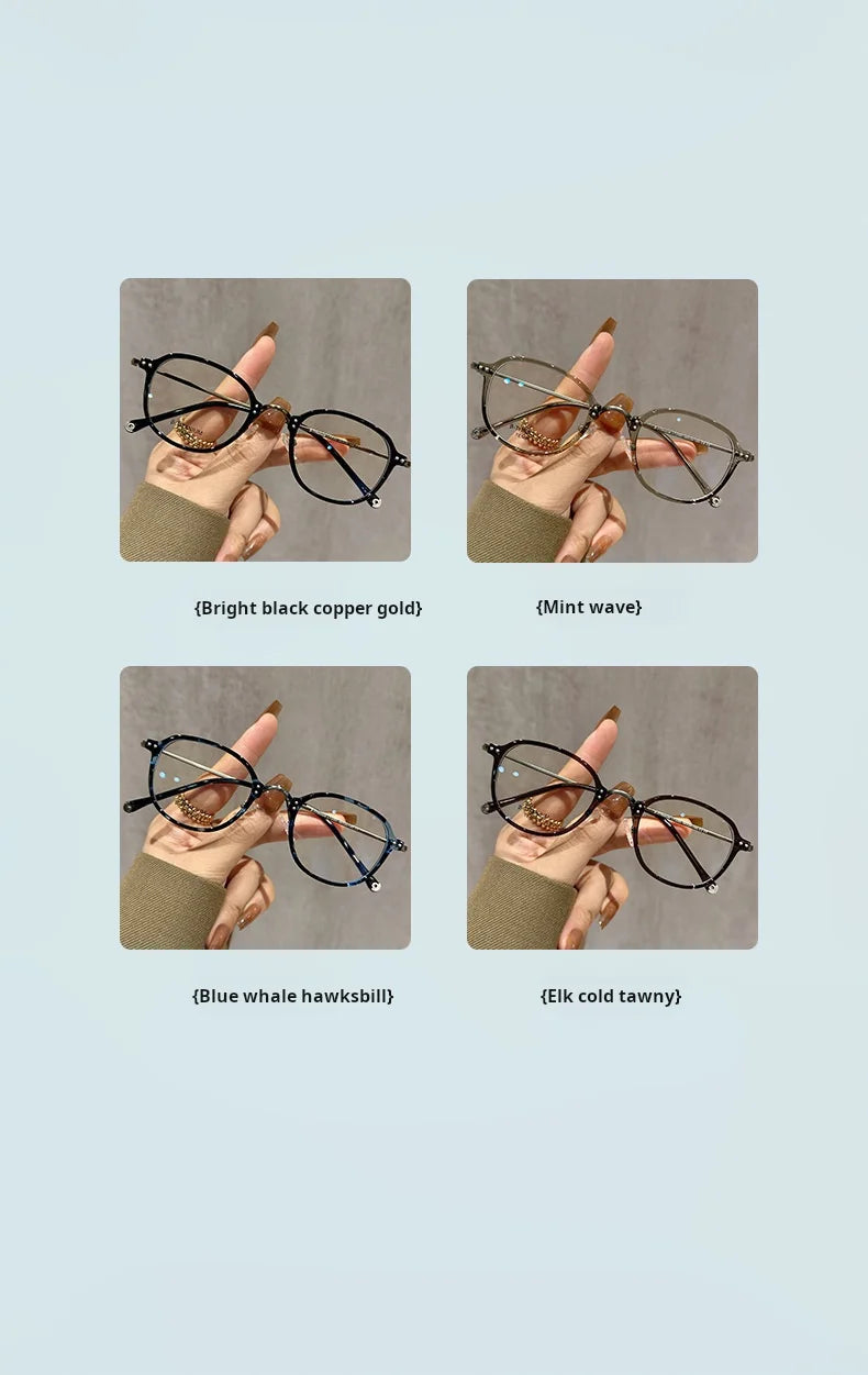 Stylish Half Titanium Oval Eyeglasses for Women | Fashion Meets Function