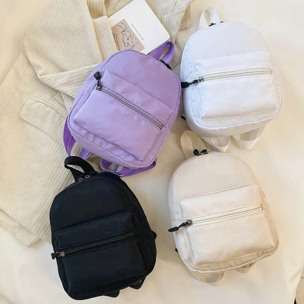 Stylish Solid Color Mini Backpack for Women | Casual Travel Rucksack