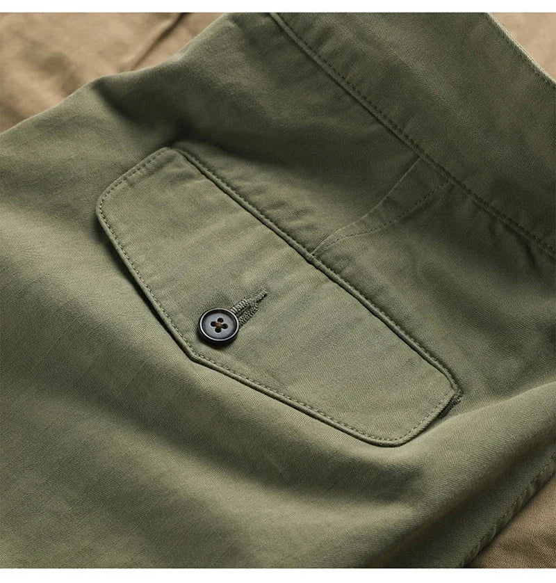 Men's Herringbone Cotton Gurkha Pants for Casual Style
