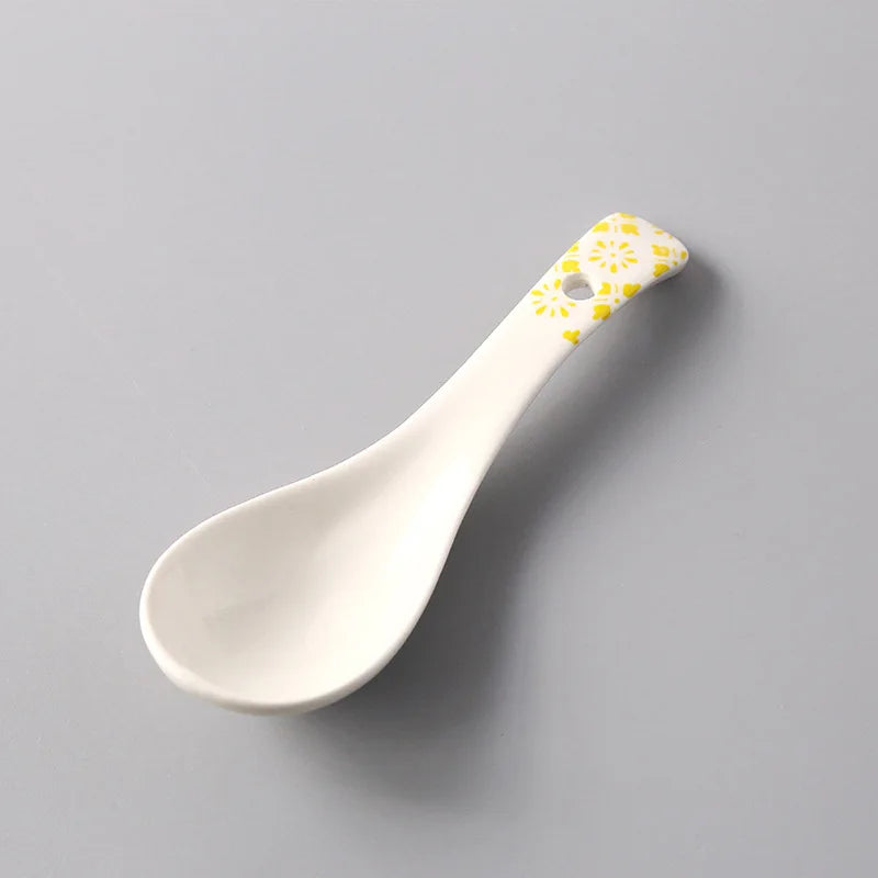 Ceramic Multi-Function Spoon | Japanese Style Tableware for Kitchen