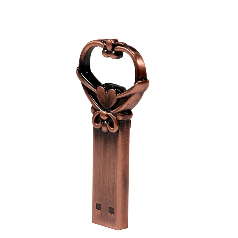 Creative Metal Love Heart USB Flash Drive | Stylish Memory Stick