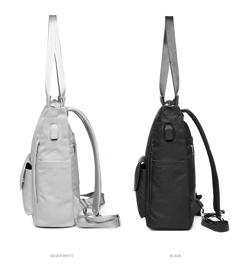 Stylish Waterproof Laptop Backpack for Women | USB Charging
