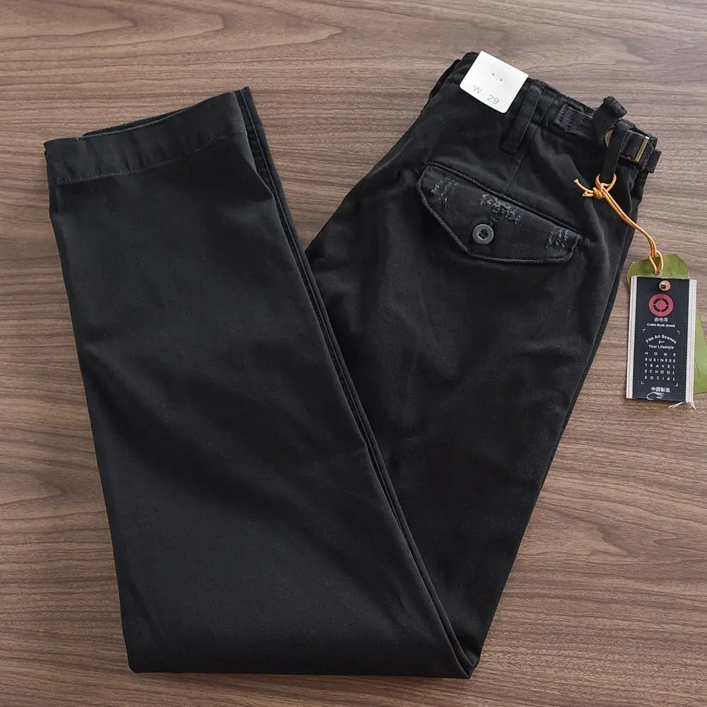 Slim-Fitting Men's Casual Cargo Pants | Pure Cotton Comfort