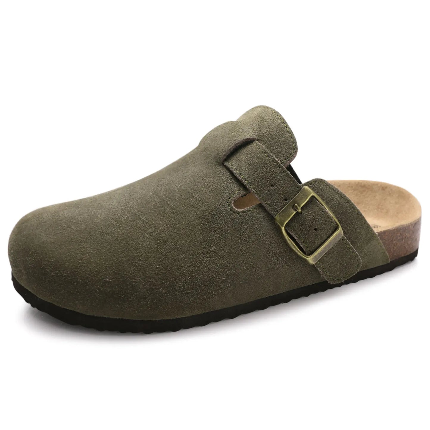 Shevalues Suede Clogs For Women Men Summer Cork Mules Soft Footbed Sandals With Arch Support  New Leisure Fashion Genuine Clogs