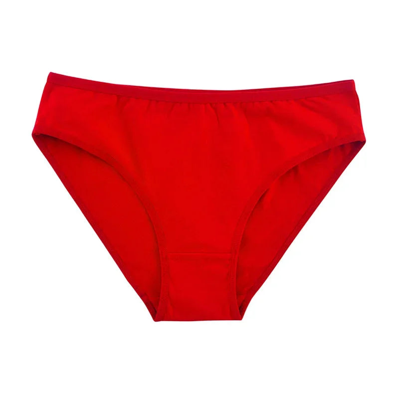 6pcs Women's Soft Cotton Middle-Waisted Briefs | Comfortable Underwear