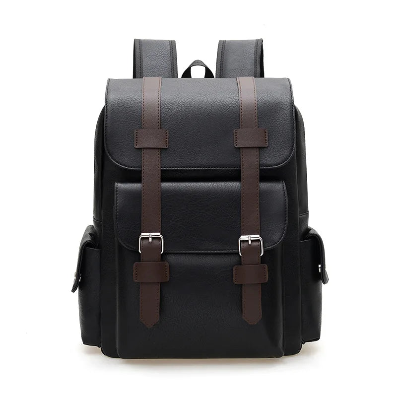 Stylish Large PU Leather Backpack | Perfect for Students & Travel