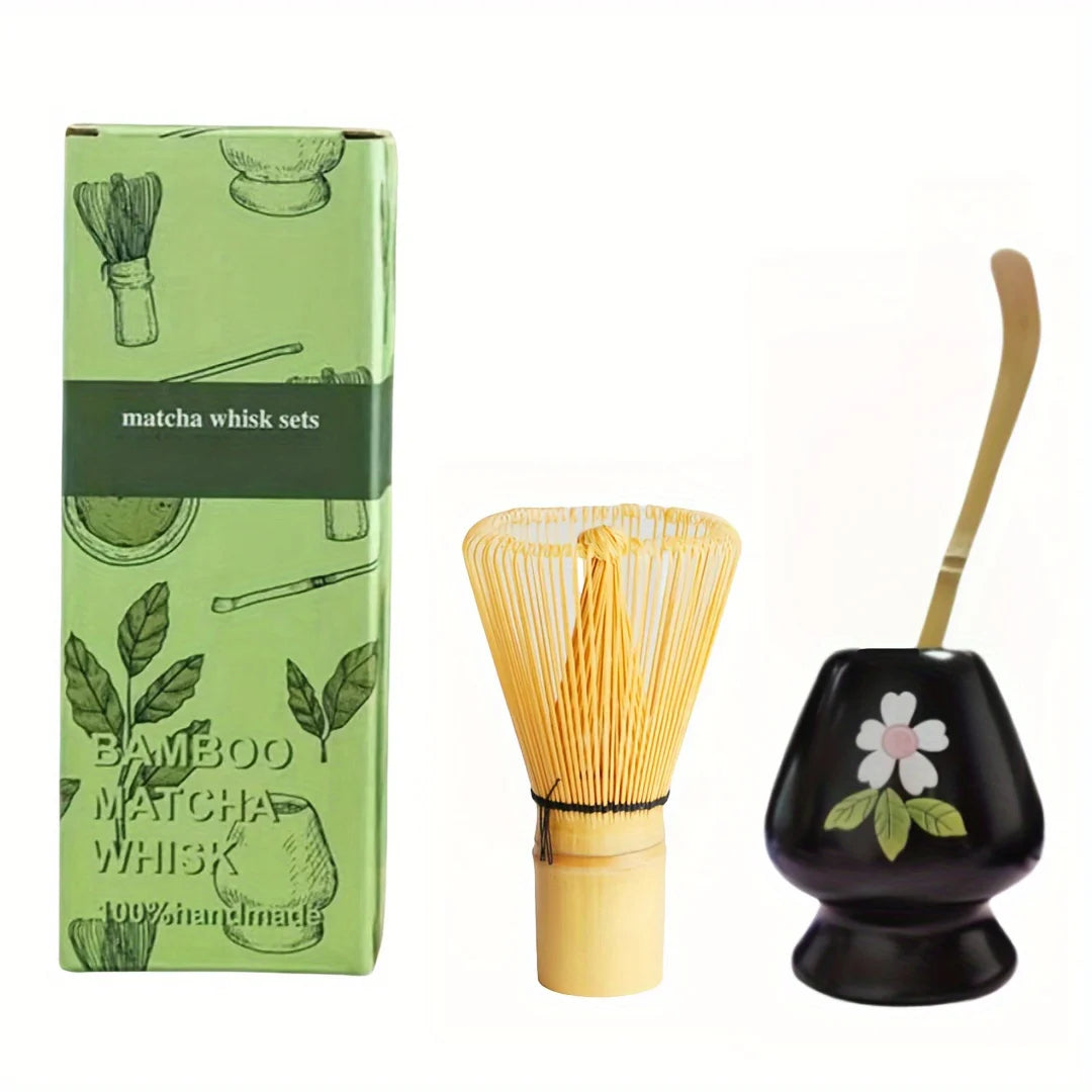 3-Piece Matcha Set | Bamboo Whisk and Ceramic Tea Tools