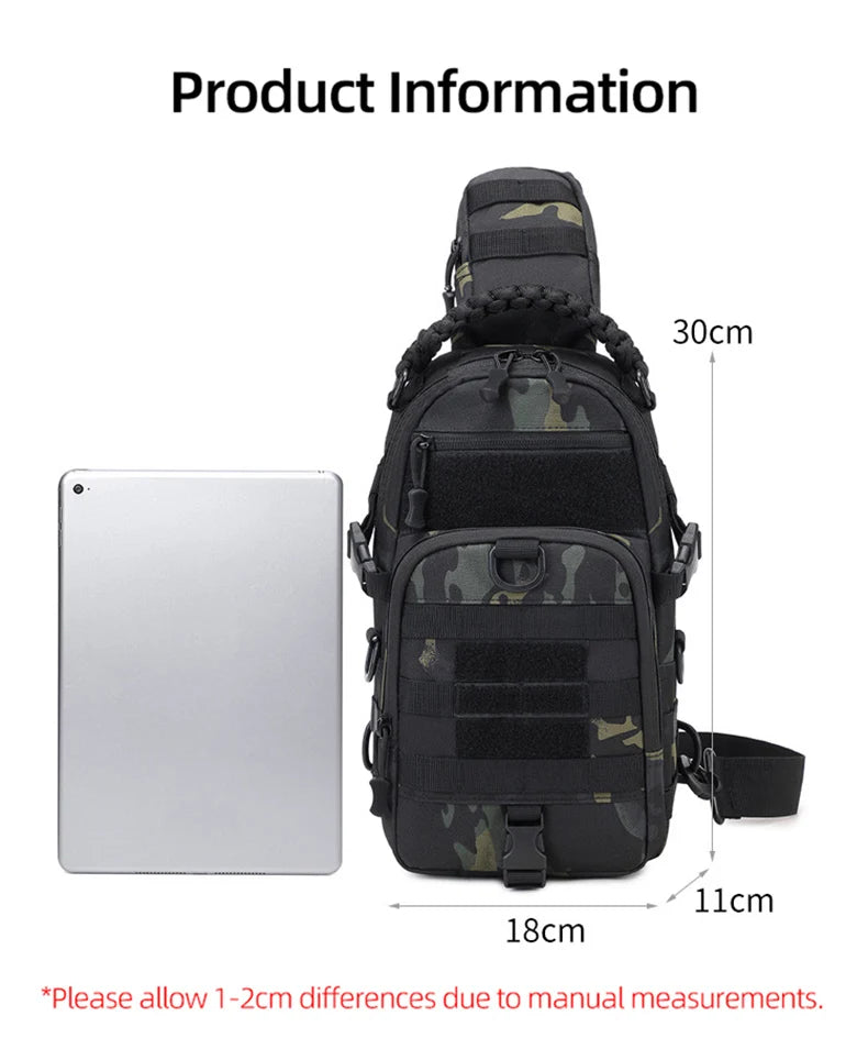 Tactical Men's Camping Chest Bag | Versatile Outdoors Sling Backpack