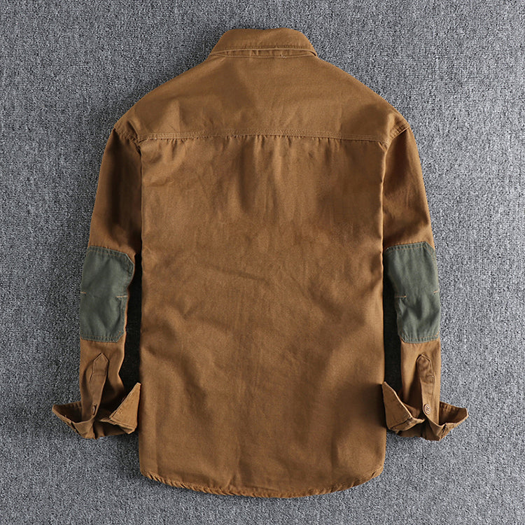 Men's Casual Woven Cotton Long Sleeve Shirt | Stylish & Comfortable