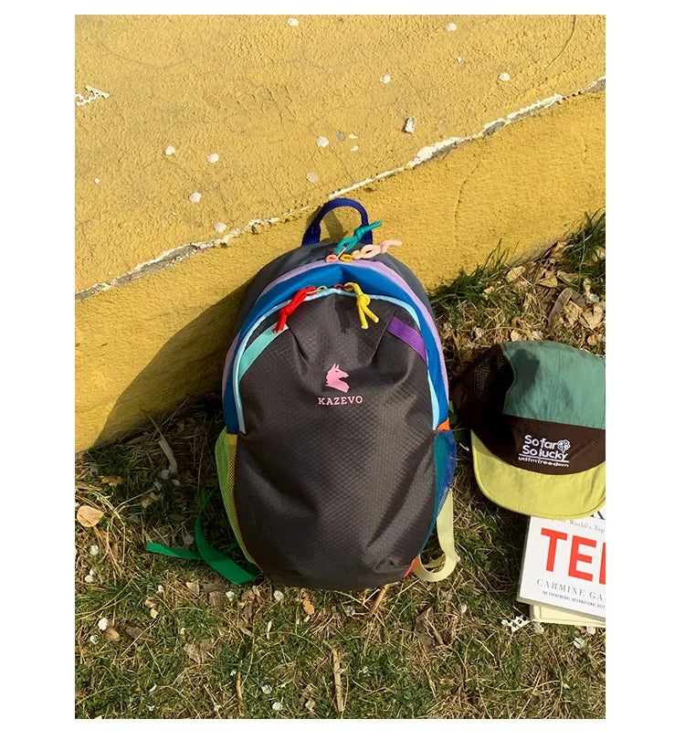 Dopamine backpack, contrasting colors, travel backpack, hiking, mountaineering, outdoor leisure, lightweight travel, study bag