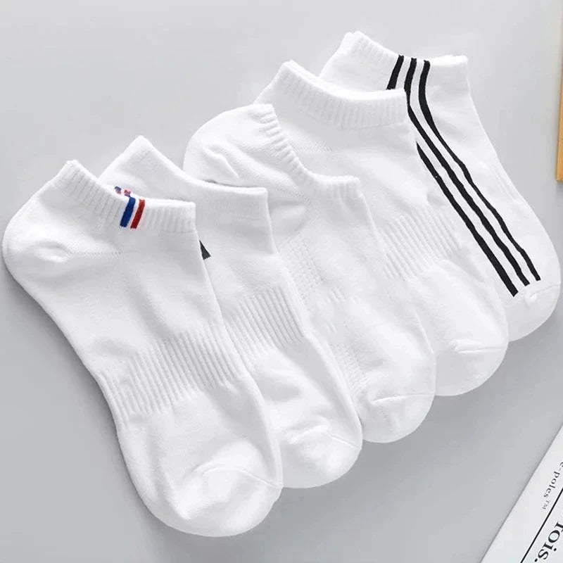 10 Pairs Men’s Cotton Short Socks | Breathable Low-Cut Ankle Socks