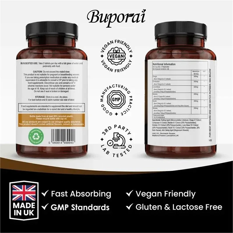 Mushroom Super Blend Complex for Brain & Immune Support