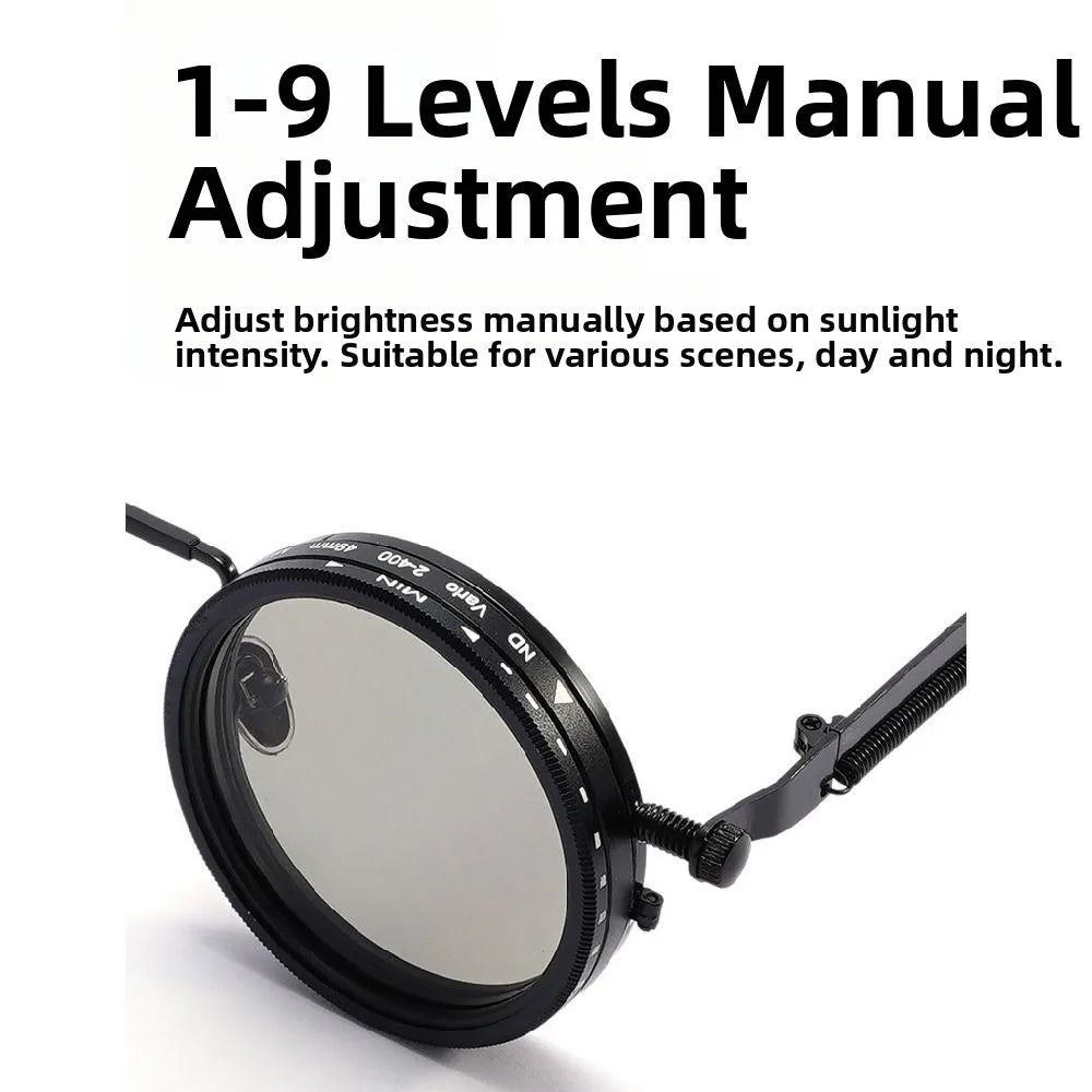 Retro Adjustable Dimming Sunglasses | 9-Level UV Protection