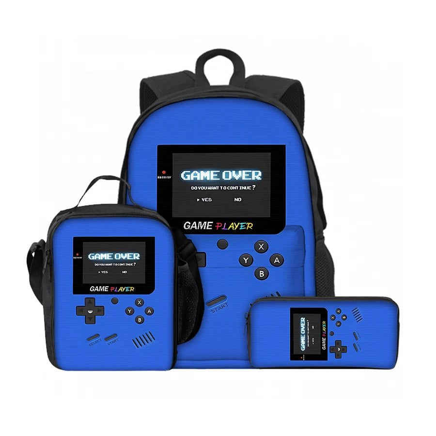 3 Pcs Set Stylish Games Console Bags for Kids | Fun & Versatile