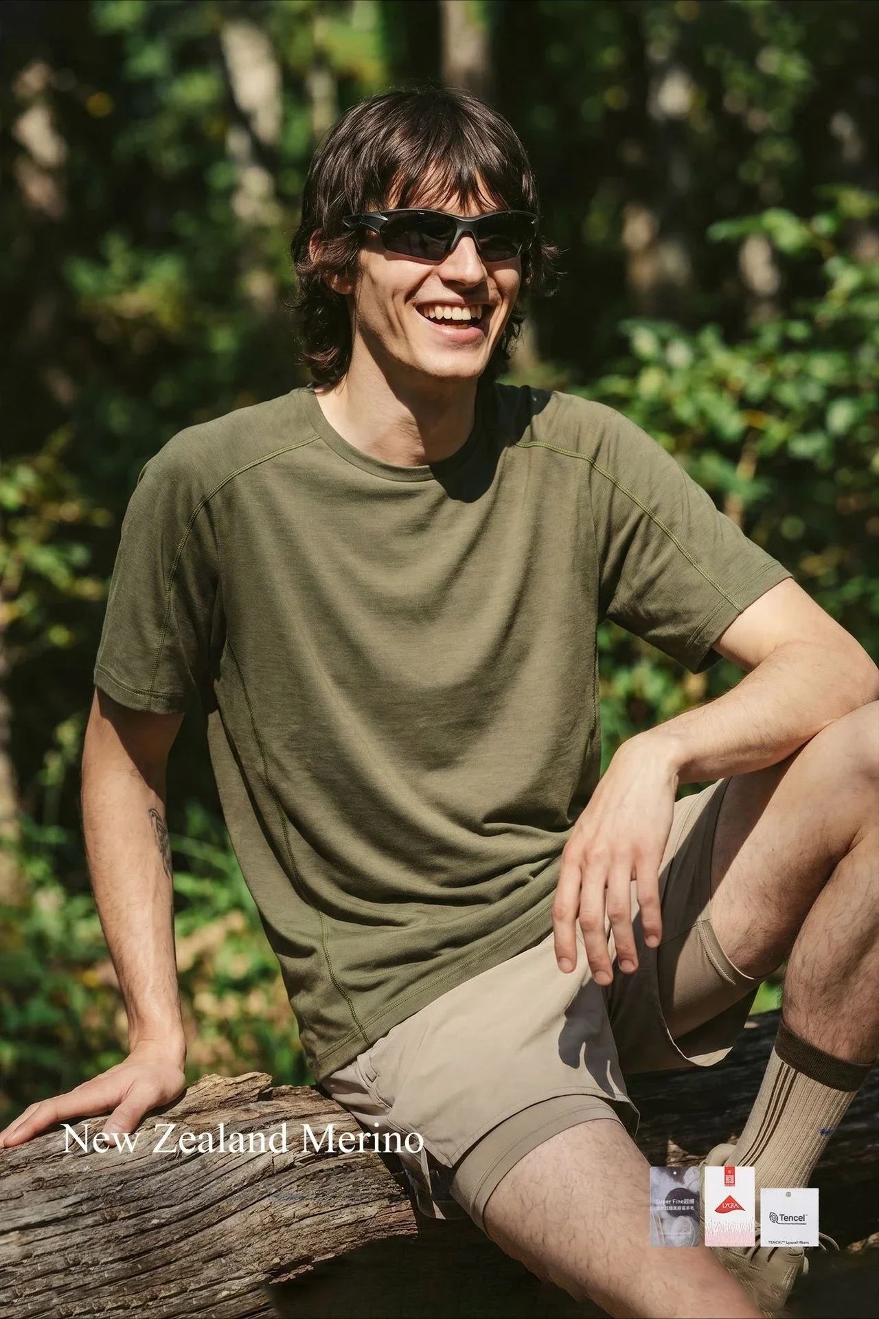 New Zealand Merino Wool T-Shirt Mens Summer Quick Dry Moisture Wicking Breathable Athletic Hiking Camping Gym Short Sleeve