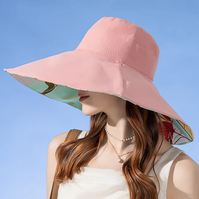 Women's Double-Sided Cotton Fisherman Hat | Sun Protection Hat