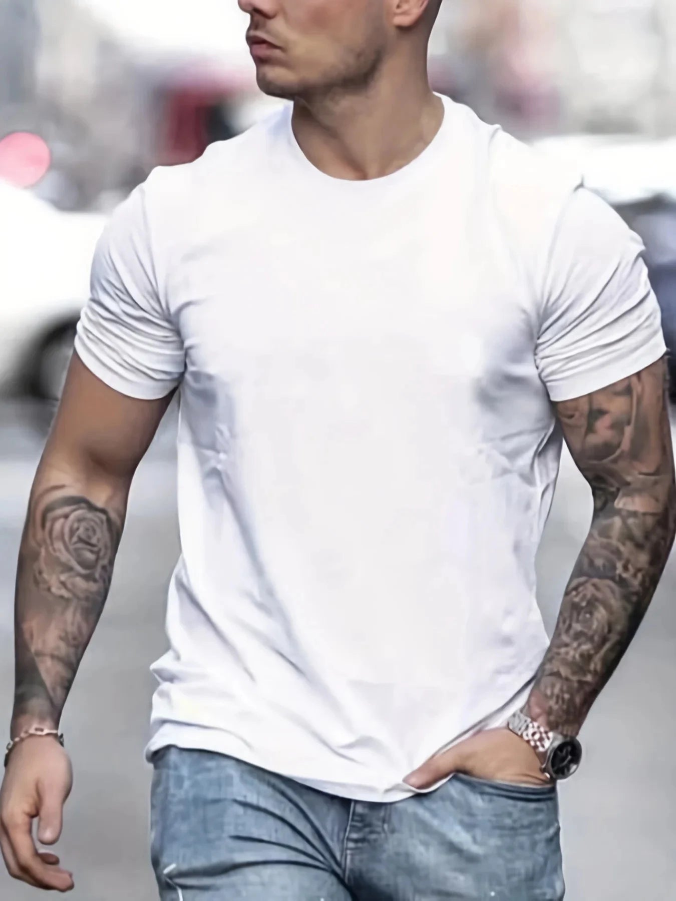Men's Casual Cartoon Print T-Shirt | Comfortable 100% Cotton Top