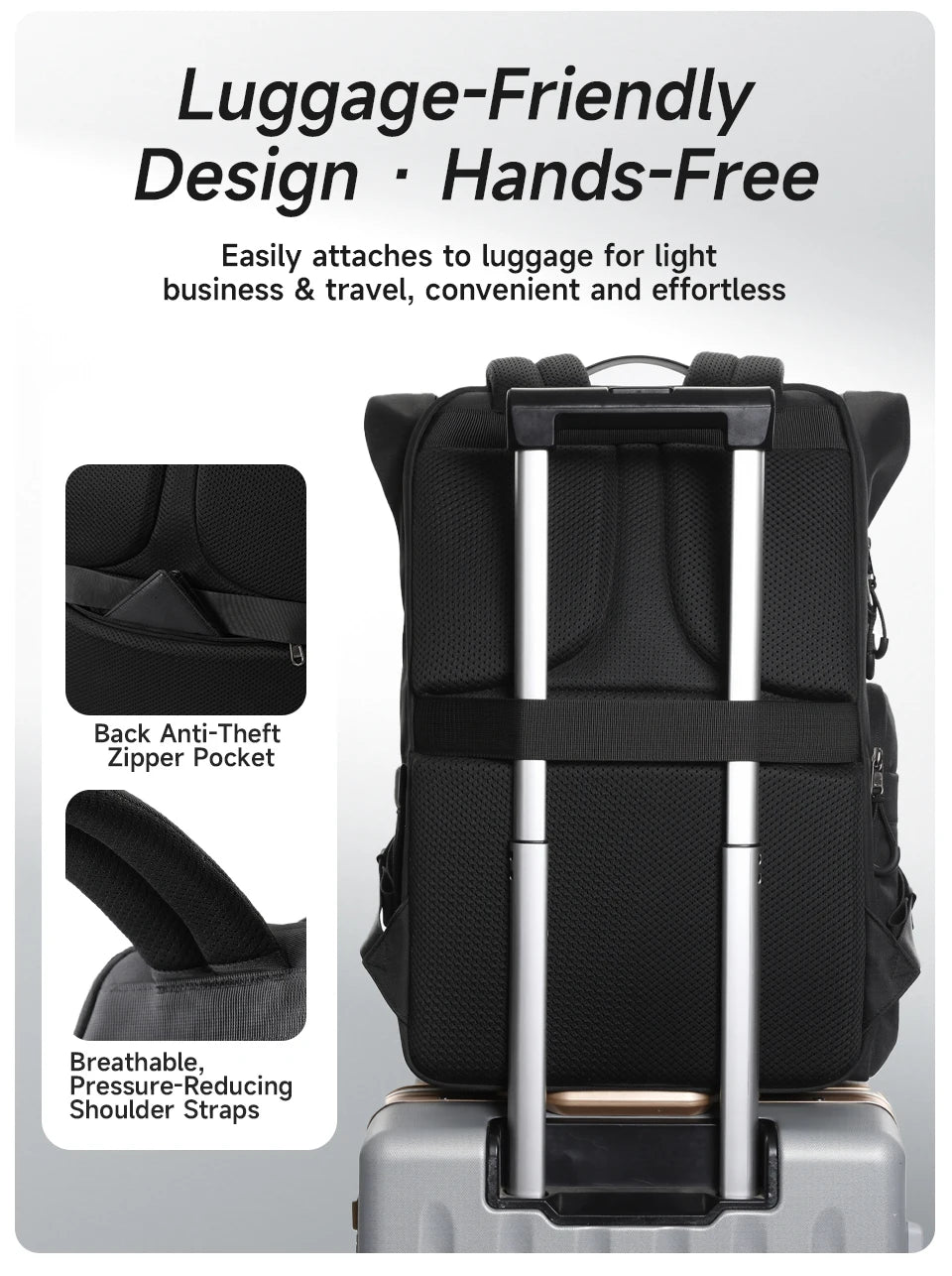 Waterproof Travel Backpack for Men | Expandable Business & School Bag
