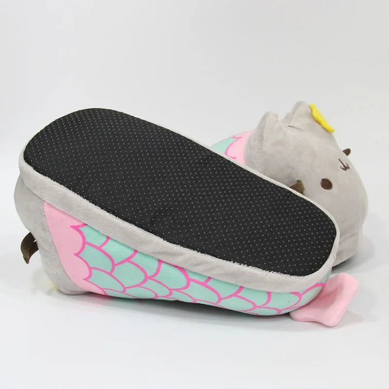 Cute Cartoon Cat Slippers | Cozy Plush Doll Indoor Shoes