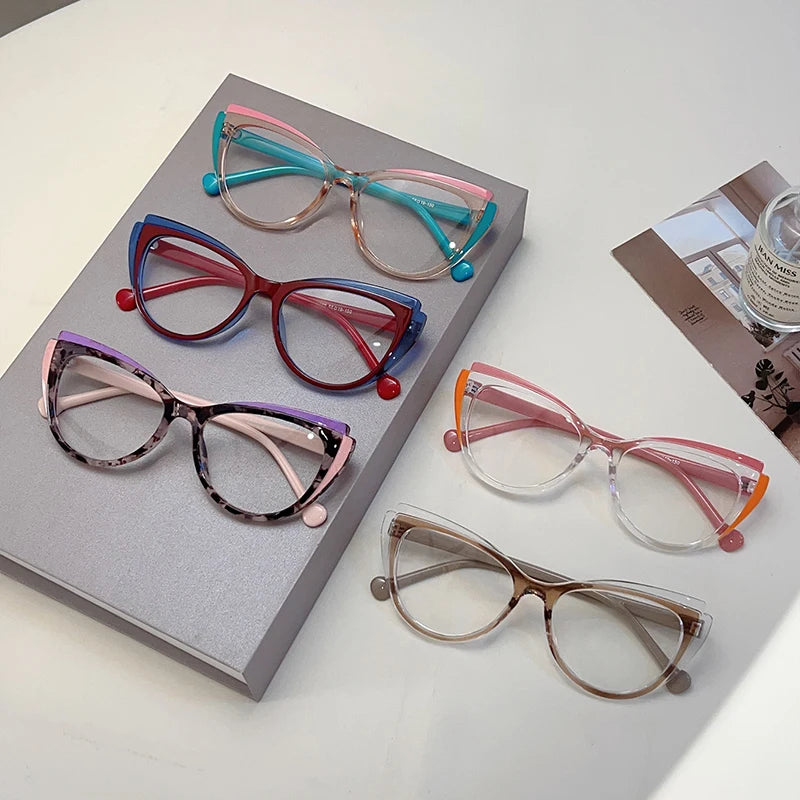 Trendy Cat Eye Glasses | Stylish Blue Light Blocking Eyewear