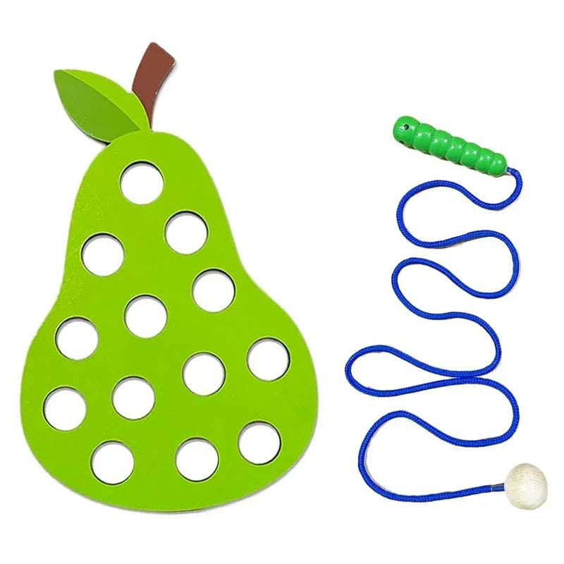 Educational Wooden Lacing Toy | Enhance Fine Motor Skills