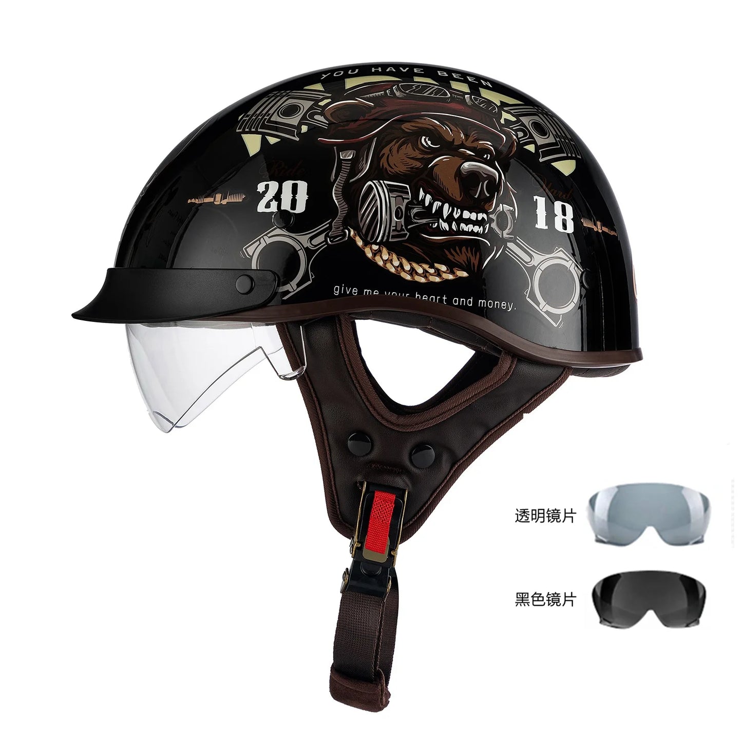 Classic Retro Half-Face Motorcycle Helmet for Riders