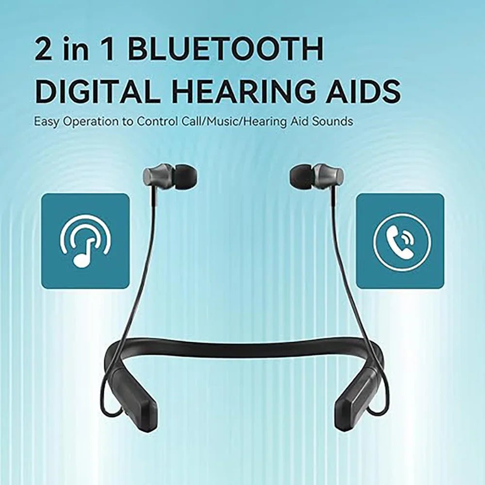 Rechargeable Bluetooth Hearing Aid Headset | Noise Reduction