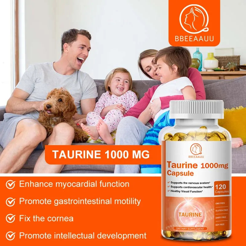 Double Strength Taurine Capsules for Nervous & Cardiovascular Health