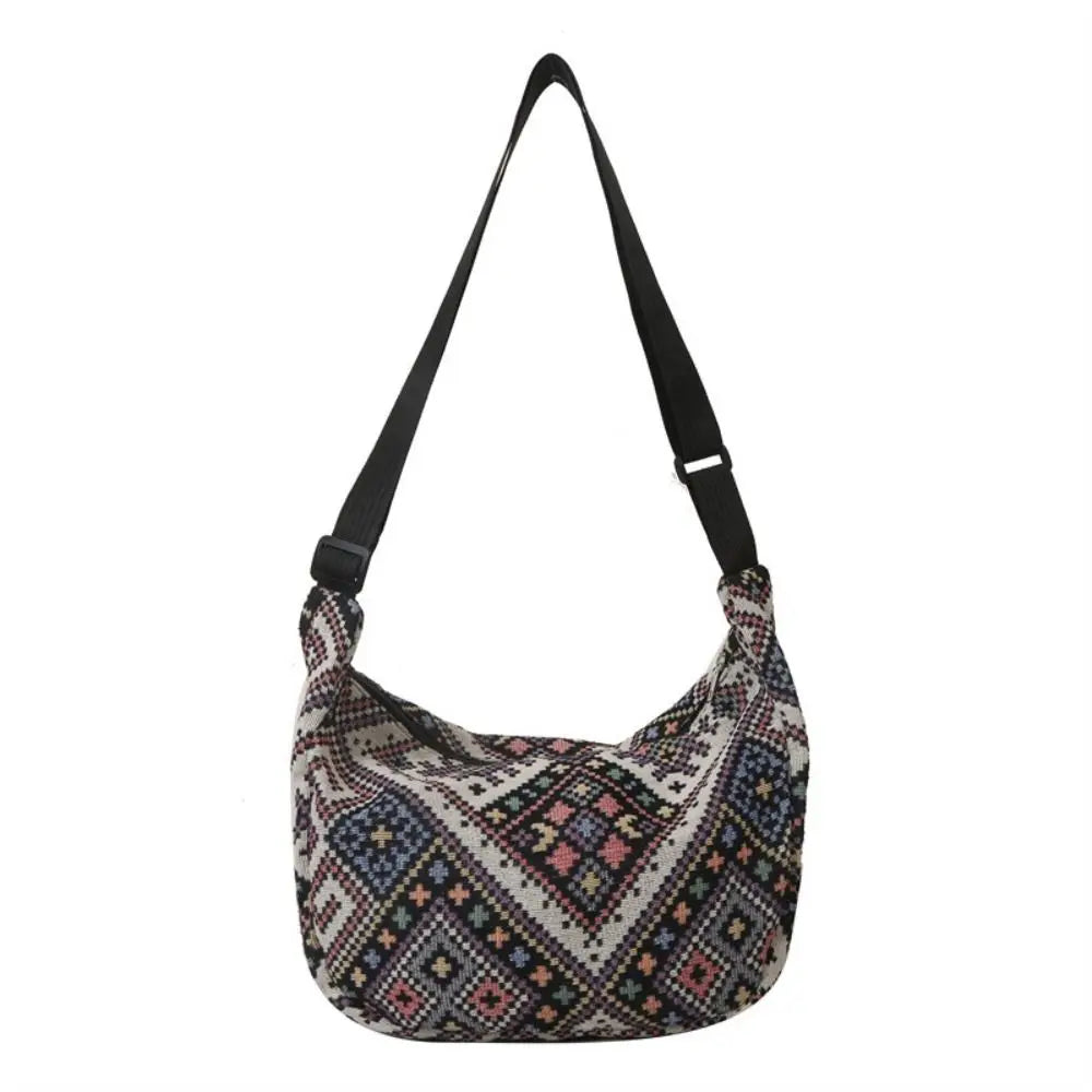 Fashionable Large-Capacity Canvas Shoulder Bag for Women
