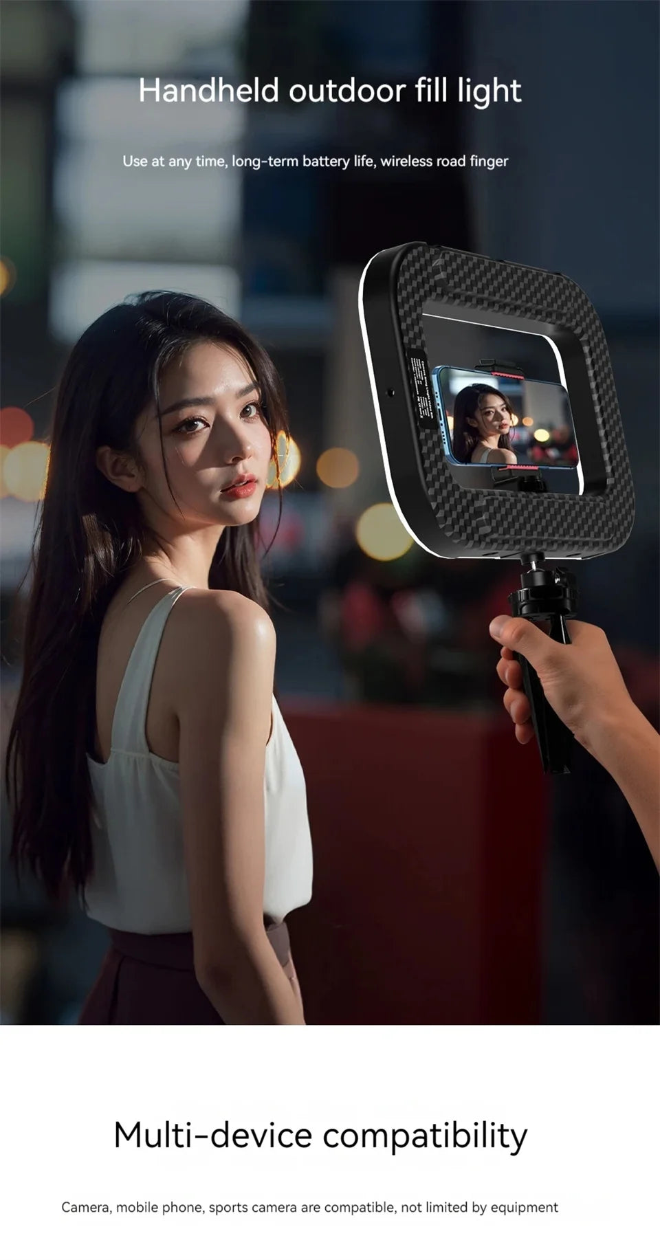 Portable Handheld LED Ring Light | Perfect for Live Streaming