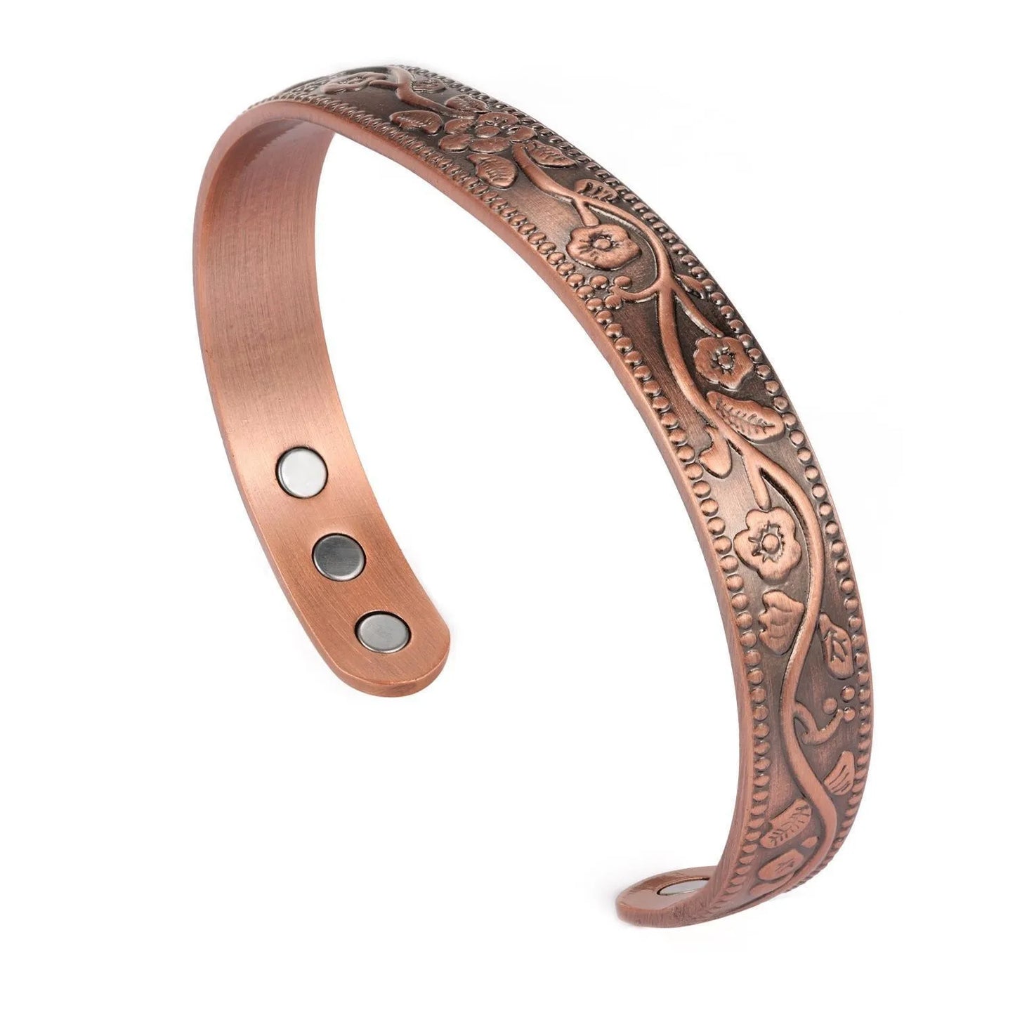 Adjustable Magnetic Flower Bracelet Set for Men and Women