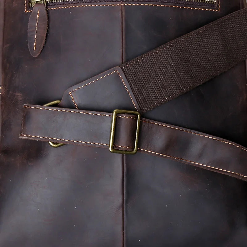Retro Leather Backpack | Large Capacity Men’s & Women’s Travel Bag