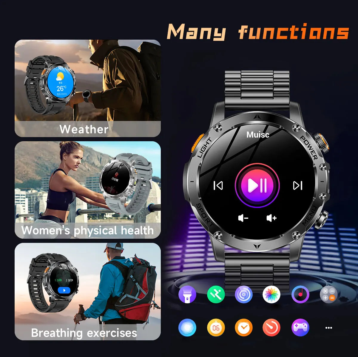 Rugged Military Smart Watch with GPS | Ultimate Fitness Tracker