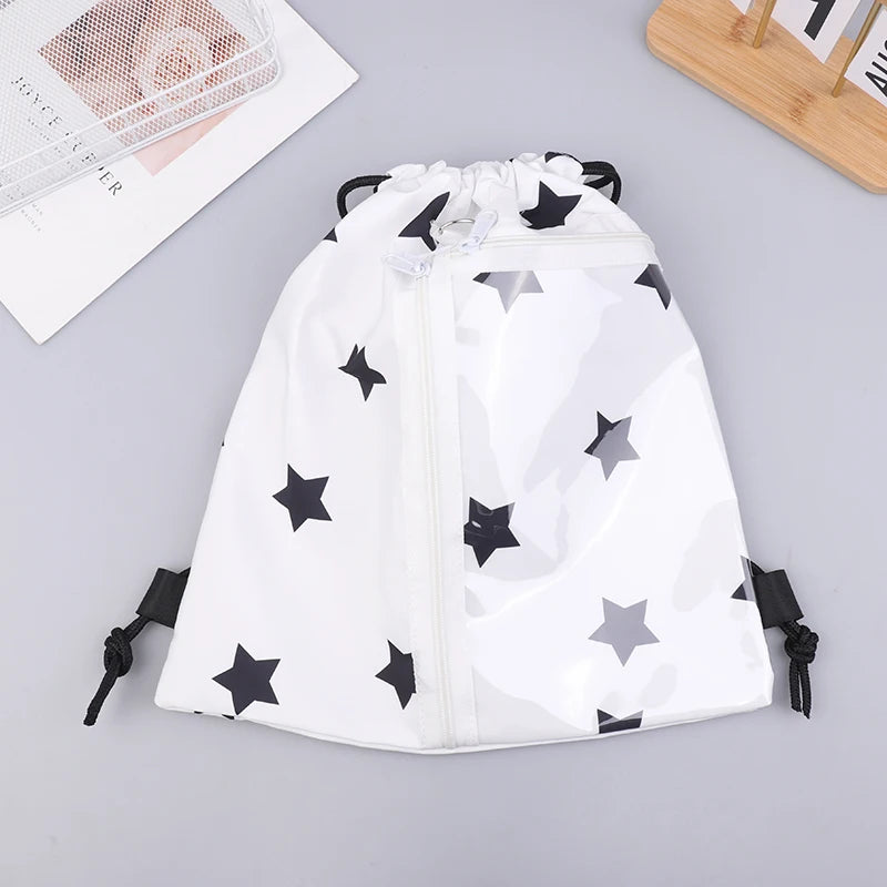 Fashion Drawstring Backpack | Large Capacity Star Print Ita Bag