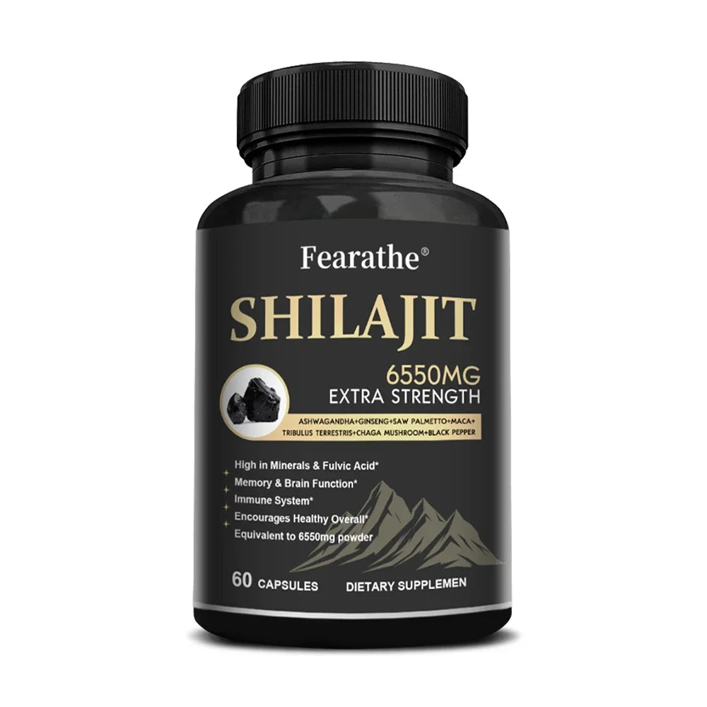 Shilajit Ginseng Maca Capsules | Energy, Endurance & Wellness