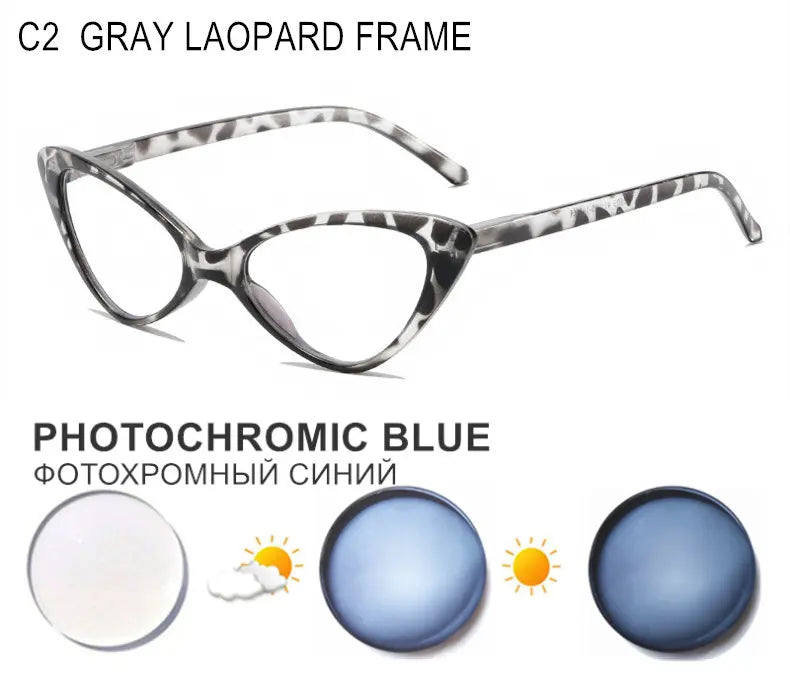 Custom Myopia Glasses with Blue Light Blocking & Photochromic Lenses