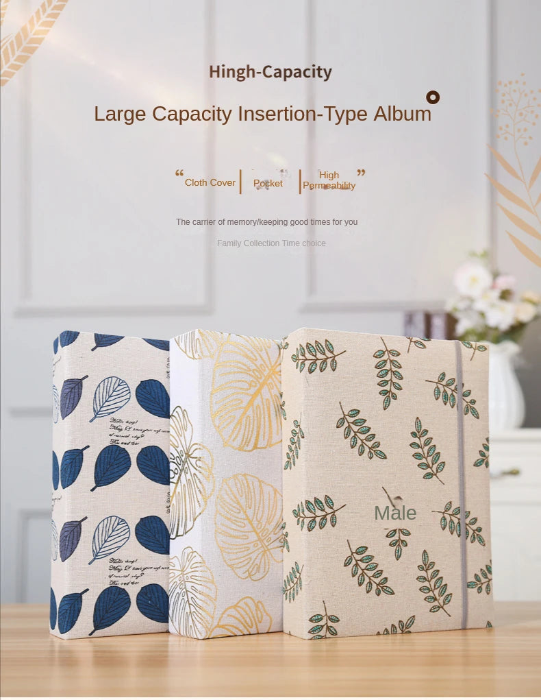200pcs 6-inch Fabric Photo Album | Large Capacity Family Keepsake