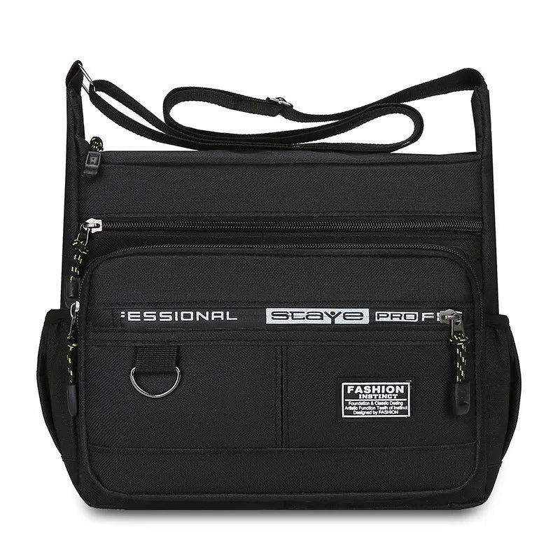Large Capacity Men's Nylon Shoulder Bag | Stylish Crossbody Messenger