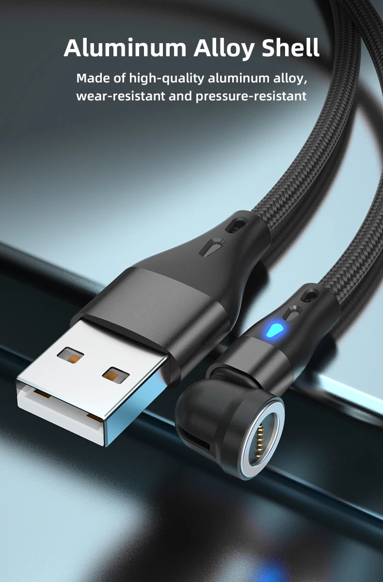 5A Magnetic Fast Charging Cable | 540° Rotating Design
