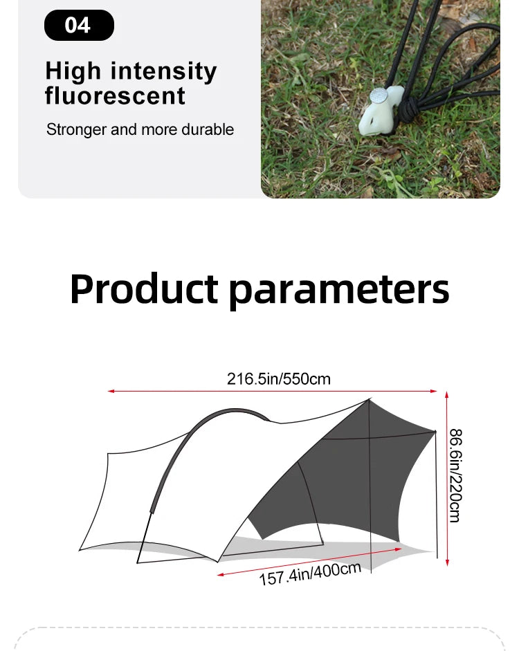 Portable Waterproof Car Awning Tent | UV Sun Shelter for Camping