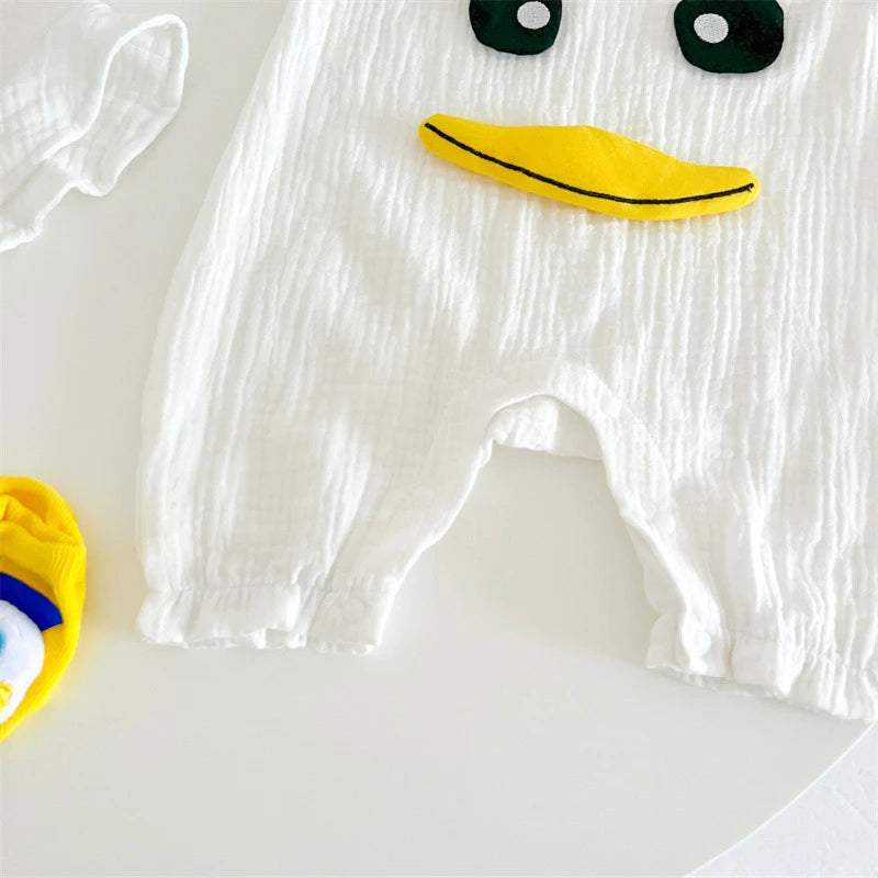3Pcs Muslin Baby Jumpsuit Set | Stylish Summer Outfit for Kids