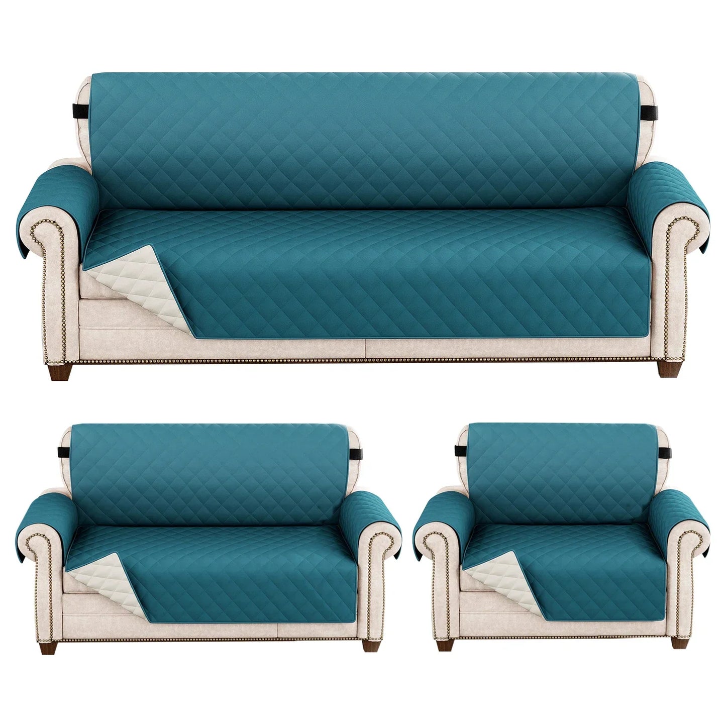 Waterproof Pet-Friendly Sofa Cover | Modern Diamond Pattern Slipcover