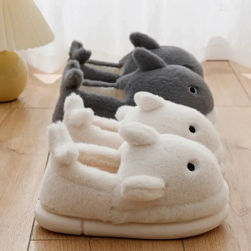Cozy Shark Pattern Home Slippers for Men & Women | Warm Comfort